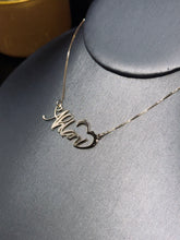 Load image into Gallery viewer, Name Necklace W/ Open Heart
