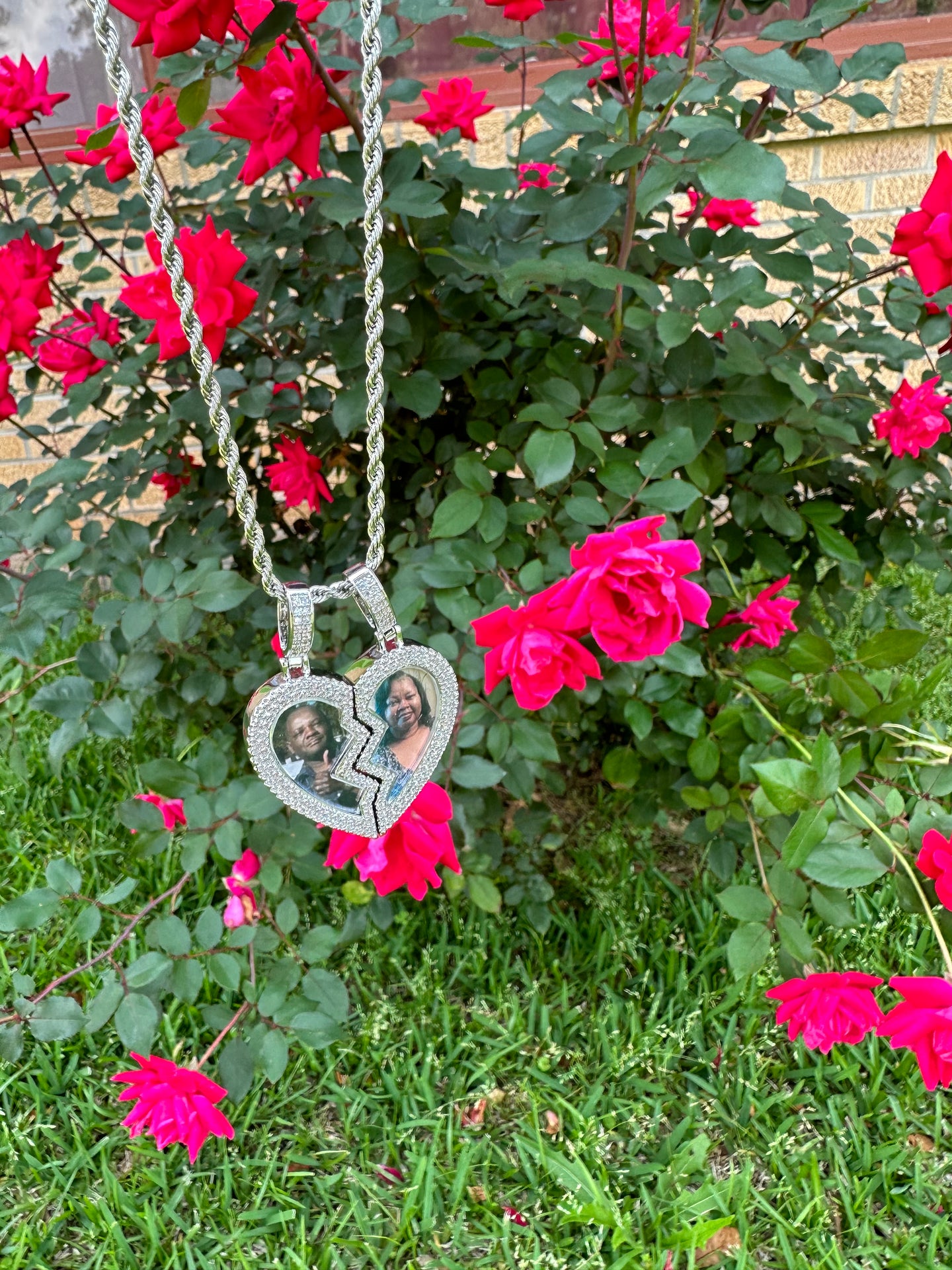 Broken Heart Photo Pendants