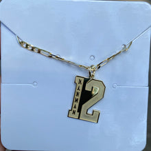 Load image into Gallery viewer, Name and Number Necklace
