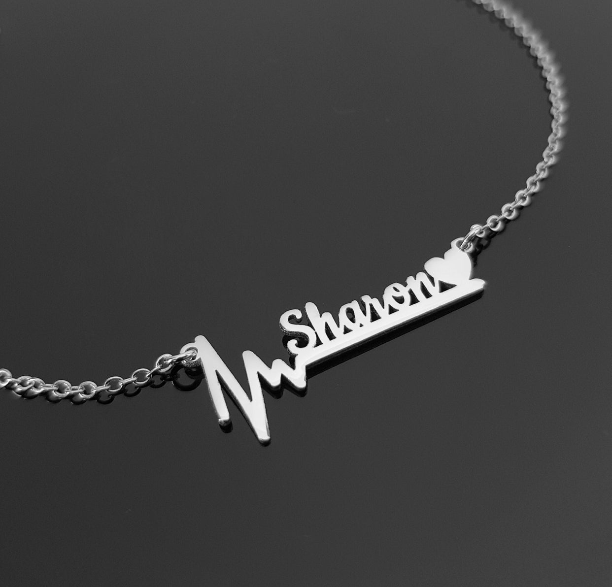 Heartbeat Name Necklace